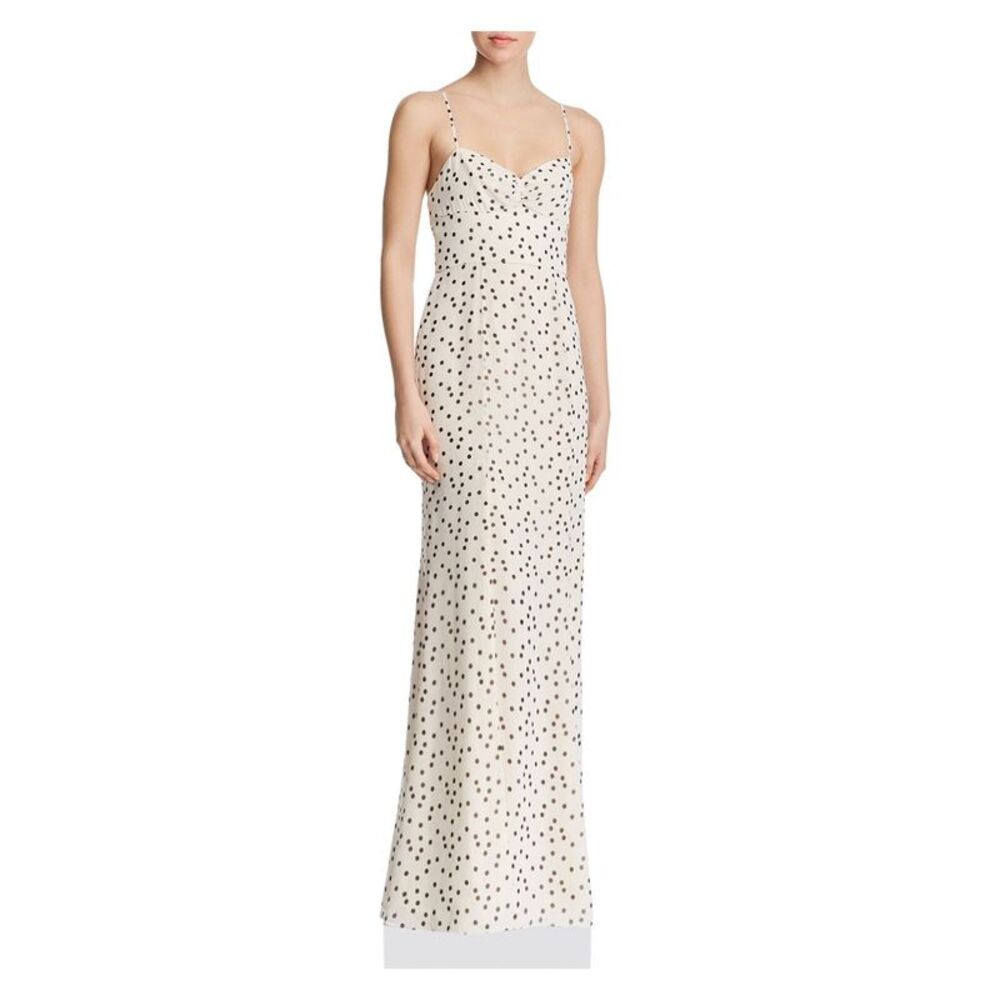 FAME AND PARTNERS Womens Beige Full-Length Empire Waist Party Dress 10